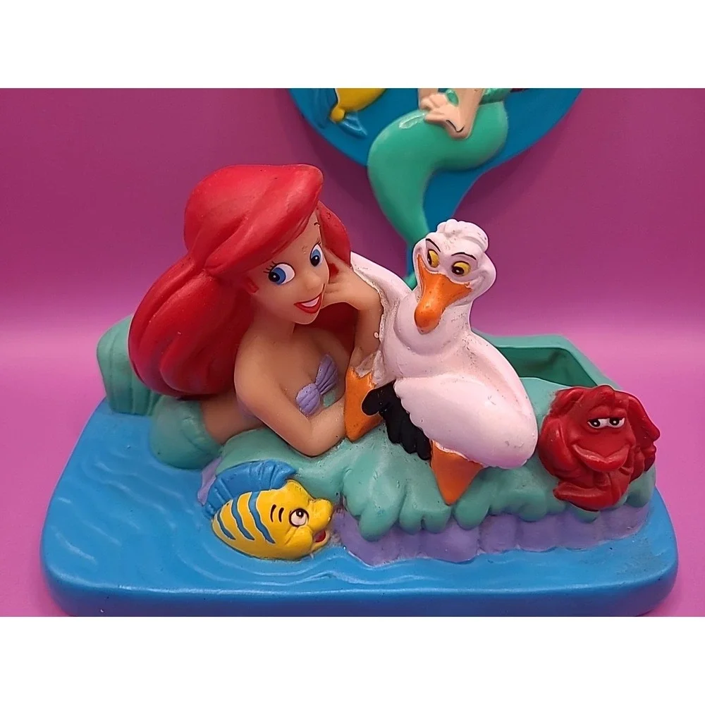 Vintage Little Mermaid 90s Lot Soap‎ Dish Holder And Mirror